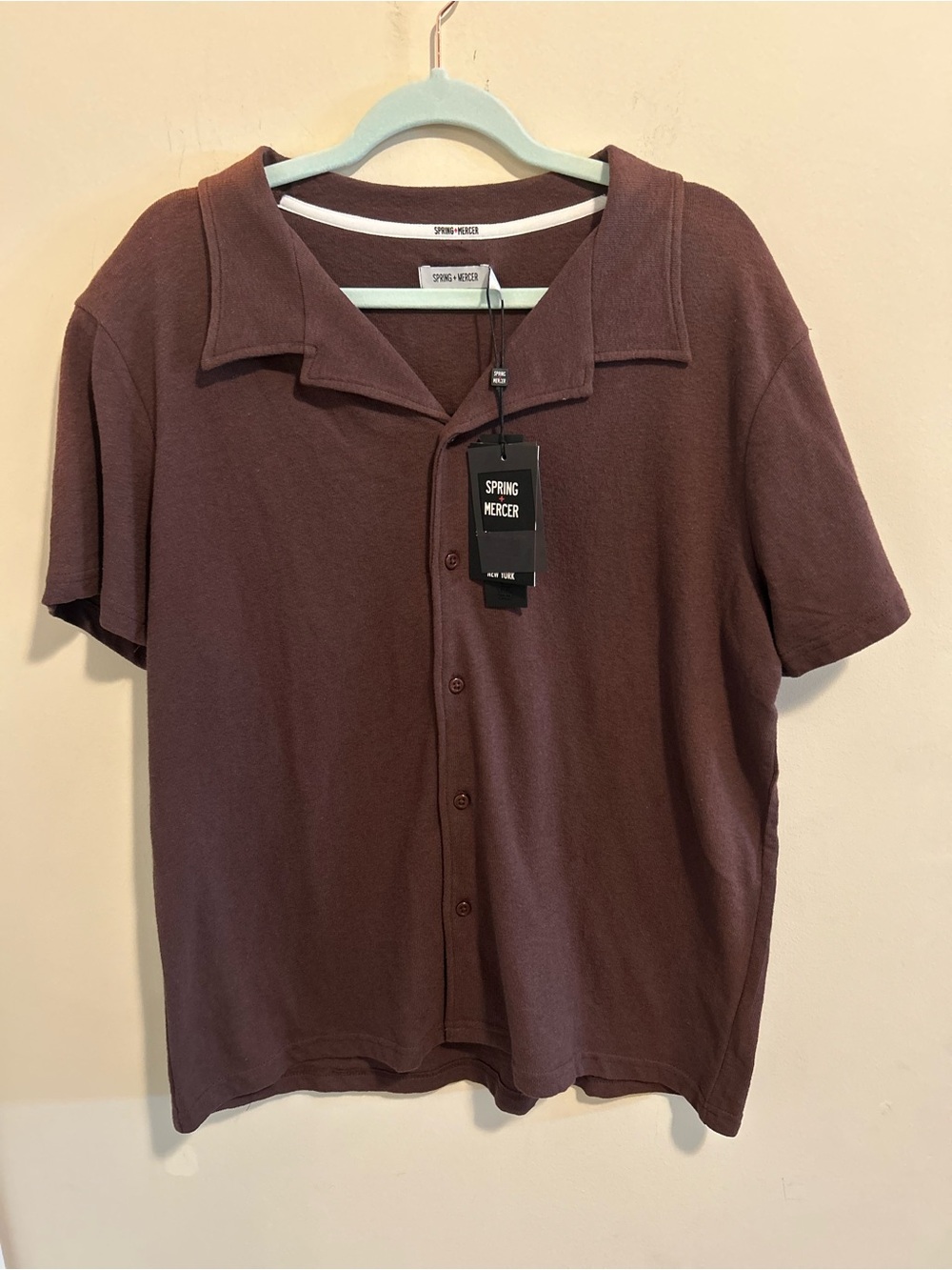 Men's Short Sleeve Polo in Deep Brown